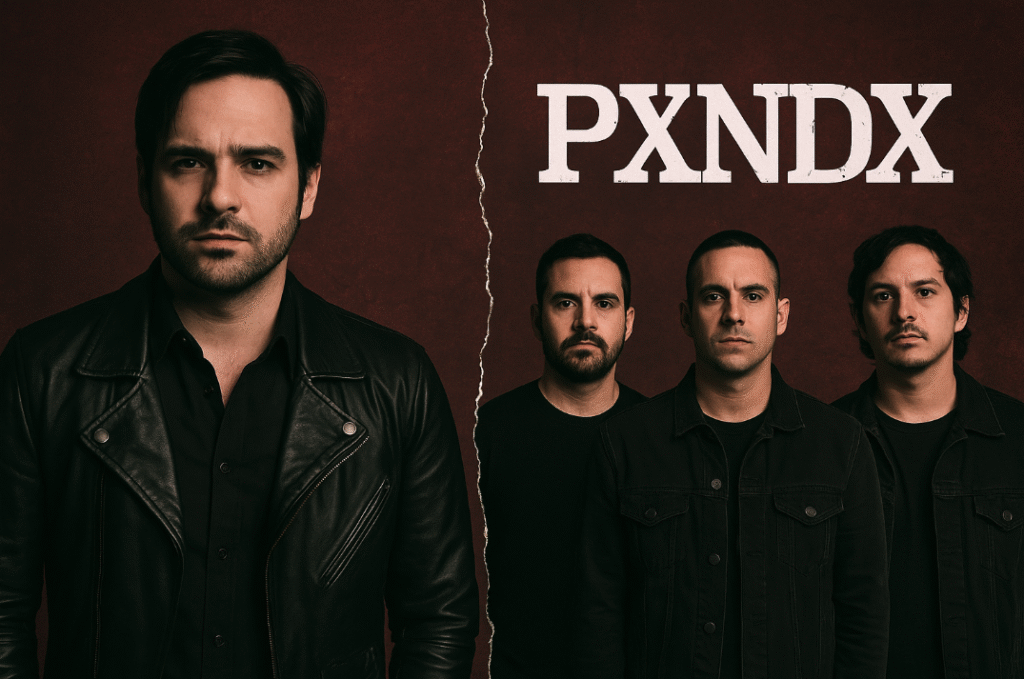 Portada ilustrativa que representa la separación de PXNDX con fondo oscuro, grieta y estilo dramático