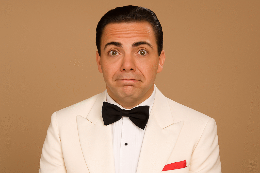 Cristian Castro con traje claro, en una imagen estilo portada de revista. Fotografía ilustrativa para la nota sobre su escándalo de infidelidad con Mariela Sánchez.