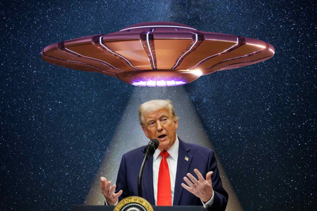 Captura de pantalla del dominio oficial aliens.gov con logo del gobierno de EE. UU