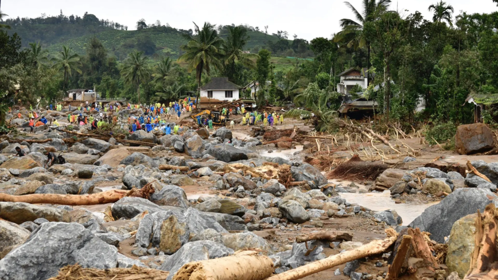 Tragedia en la India: Deslave masivo sepulta zona de obras en Wayanad tras lluvias monzónicas